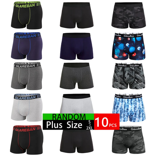 10pcs Men Boxer Shorts Comfortable Breathable Briefs