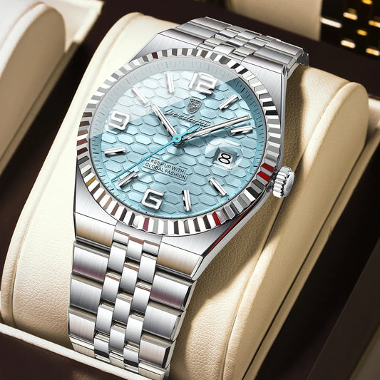 POEDAGAR High Quality Men Waterproof Luminous  Watch