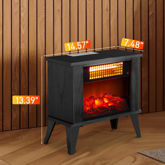 Electric Fireplace Heater, Freestanding Wooden Fireplace