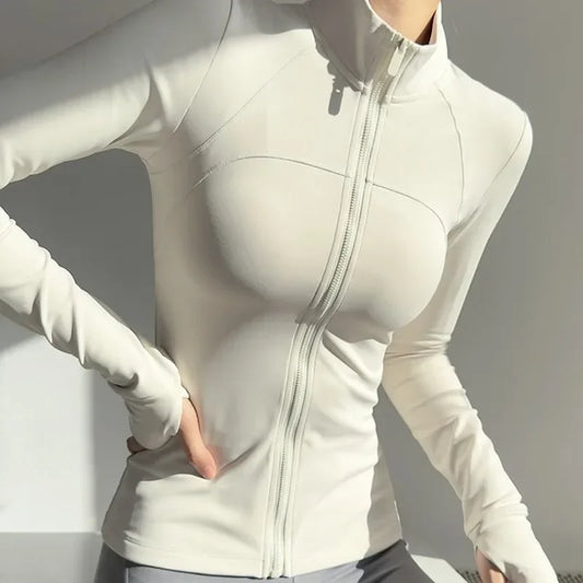 Women Zip Fitness Sports Jacket Yoga Sportswear