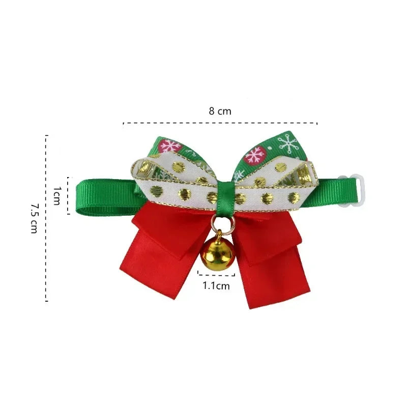 New Year's Christmas Pet Collar with Bell