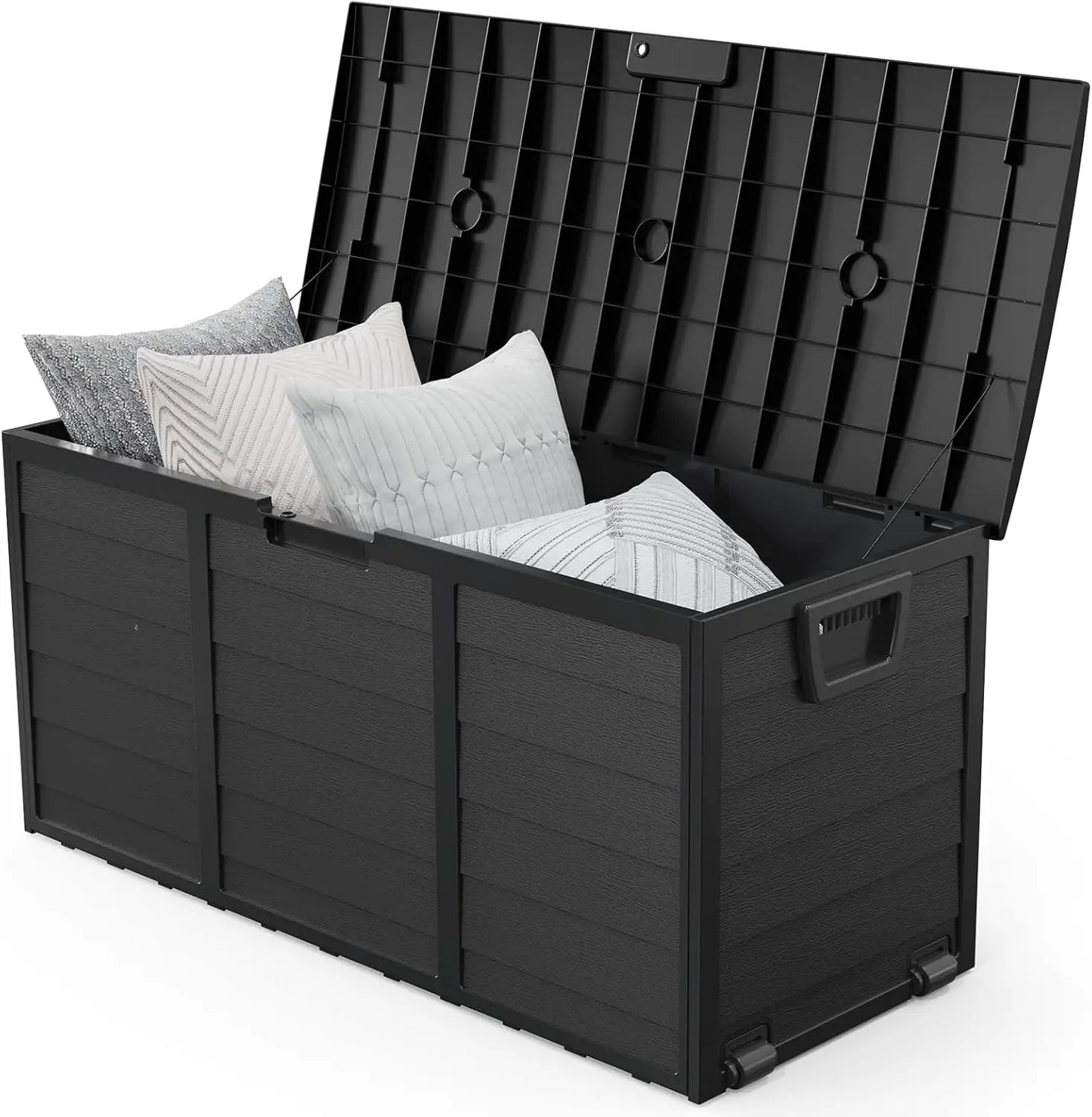 75 Gallon Outdoor Storage Box, Lockable Plastic