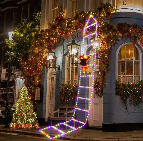 Christmas LED Santa Claus Climbing Ladder