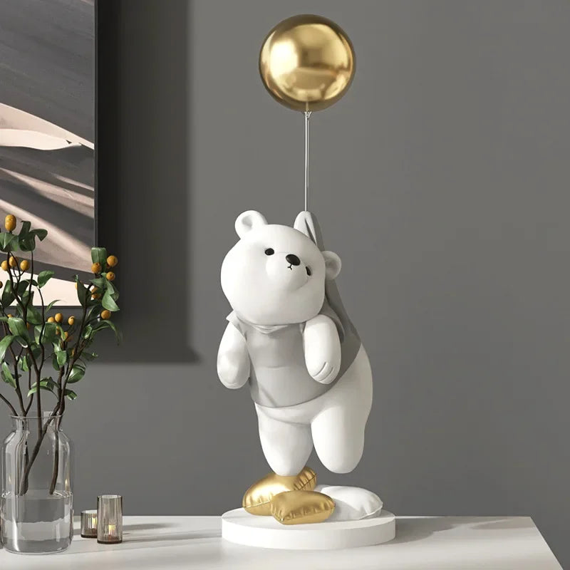 Balloon Polar Bear Resin Ornaments