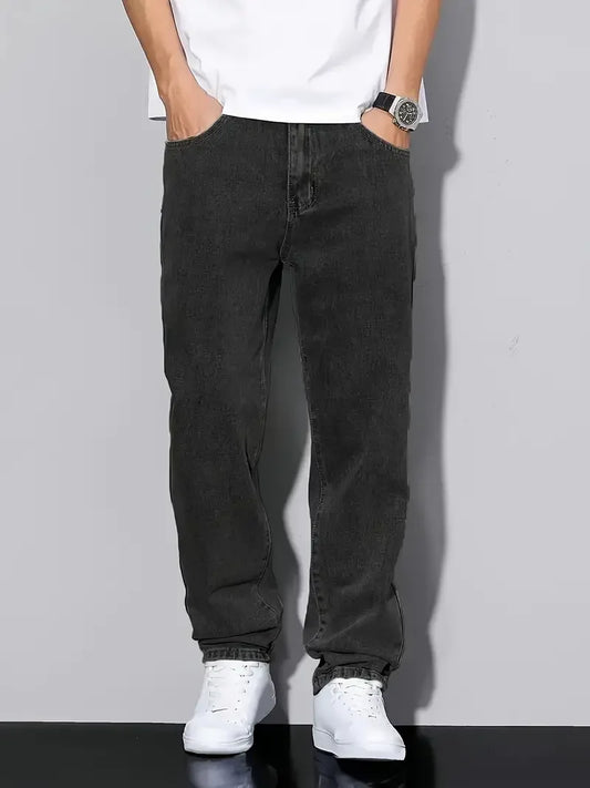 Classic Black Denim Jeans Regular Fit