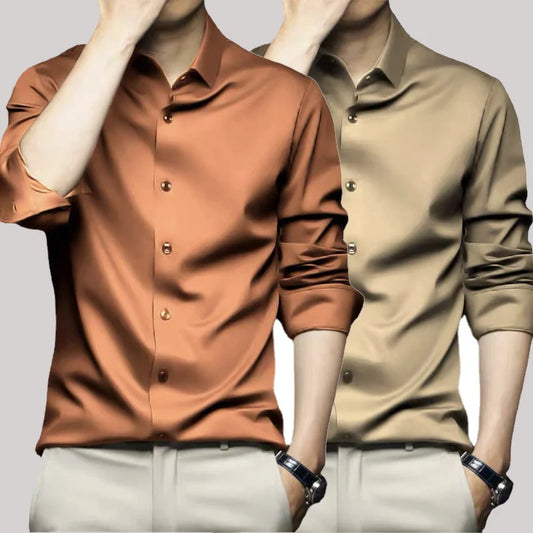 Men's Long Sleeve Luxurious Wrinkle Resistant Shirts