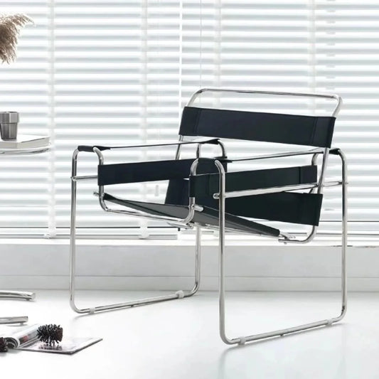 Single Chair Network Red Bauhaus Saddle Leather