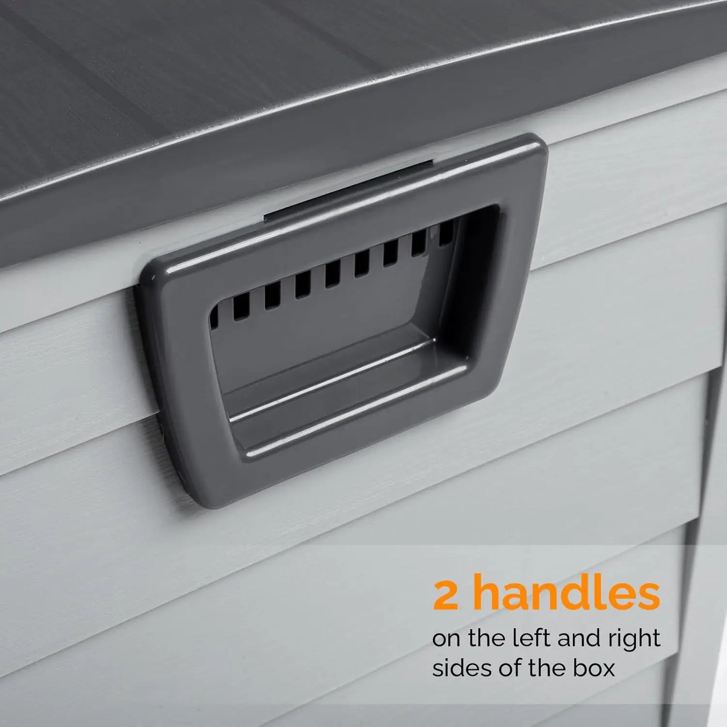 75 Gallon Outdoor Storage Box, Lockable Plastic