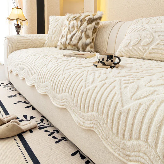 Anti-scratch Plush Couch Covers Non-slip