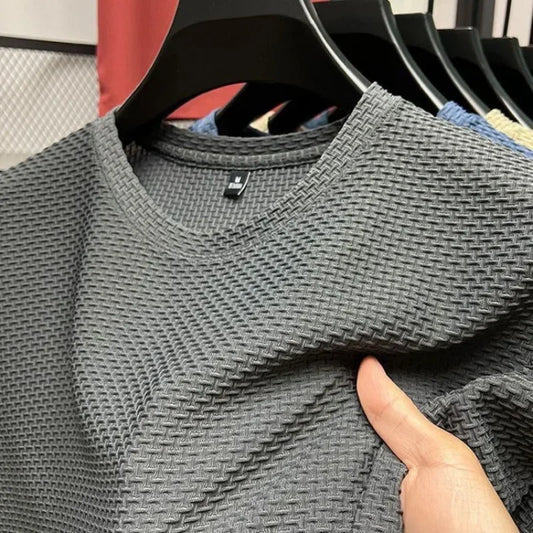 Mens Silk Mesh Breathable Casual Cool Quick-dry