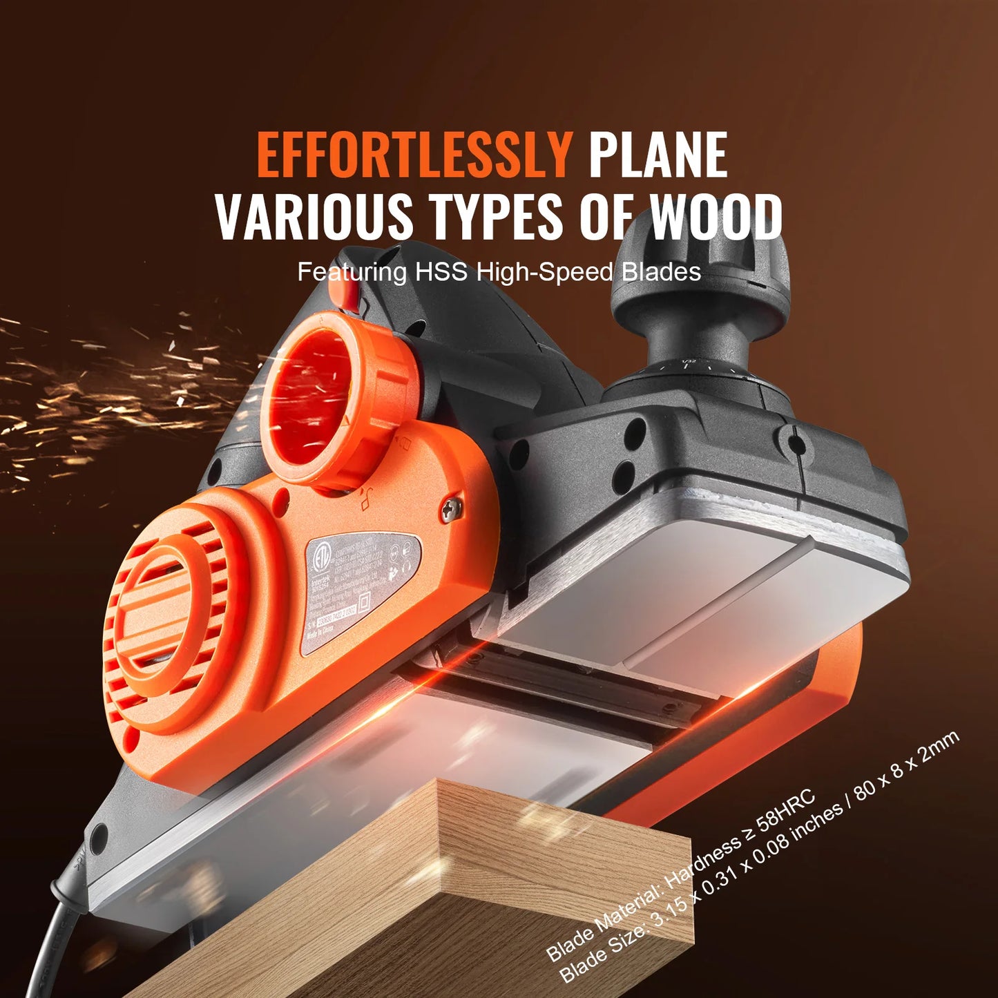 SucceBuy Electric Hand Planer High-Speed Powerful