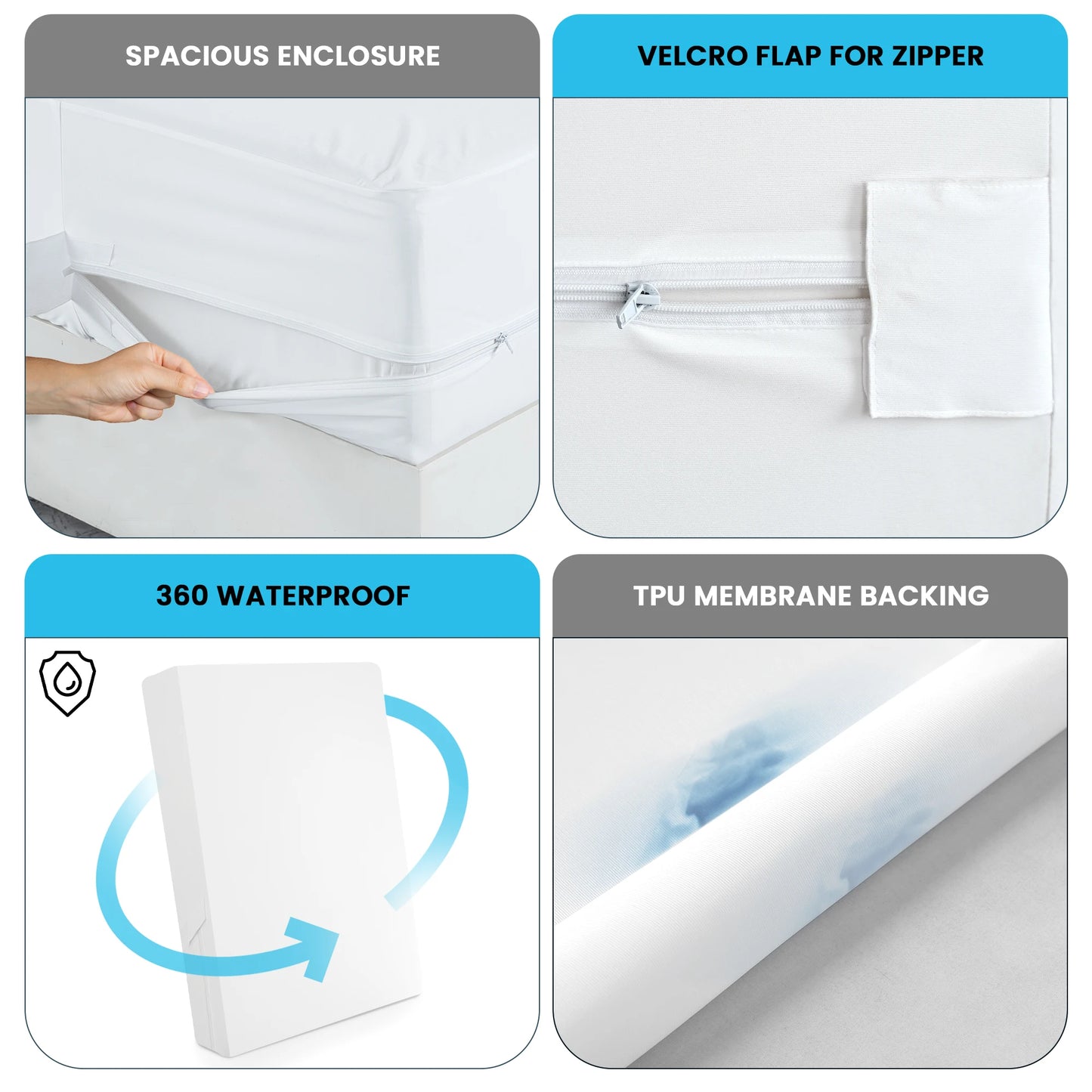 Lux Décor  Zippered Waterproof Mattress Protector -