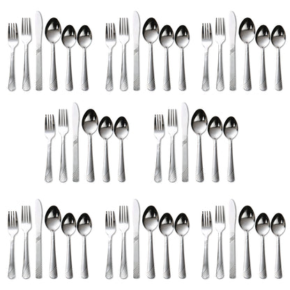 48Pcs Flatware Set Stainless Steel Knife Fork Spoon