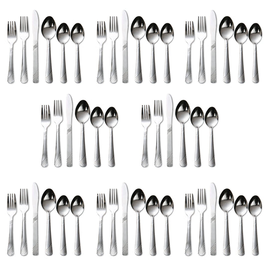 48Pcs Flatware Set Stainless Steel Knife Fork Spoon