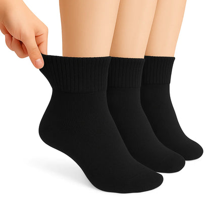 3 Pair Diabetic Ankle Socks Cotton