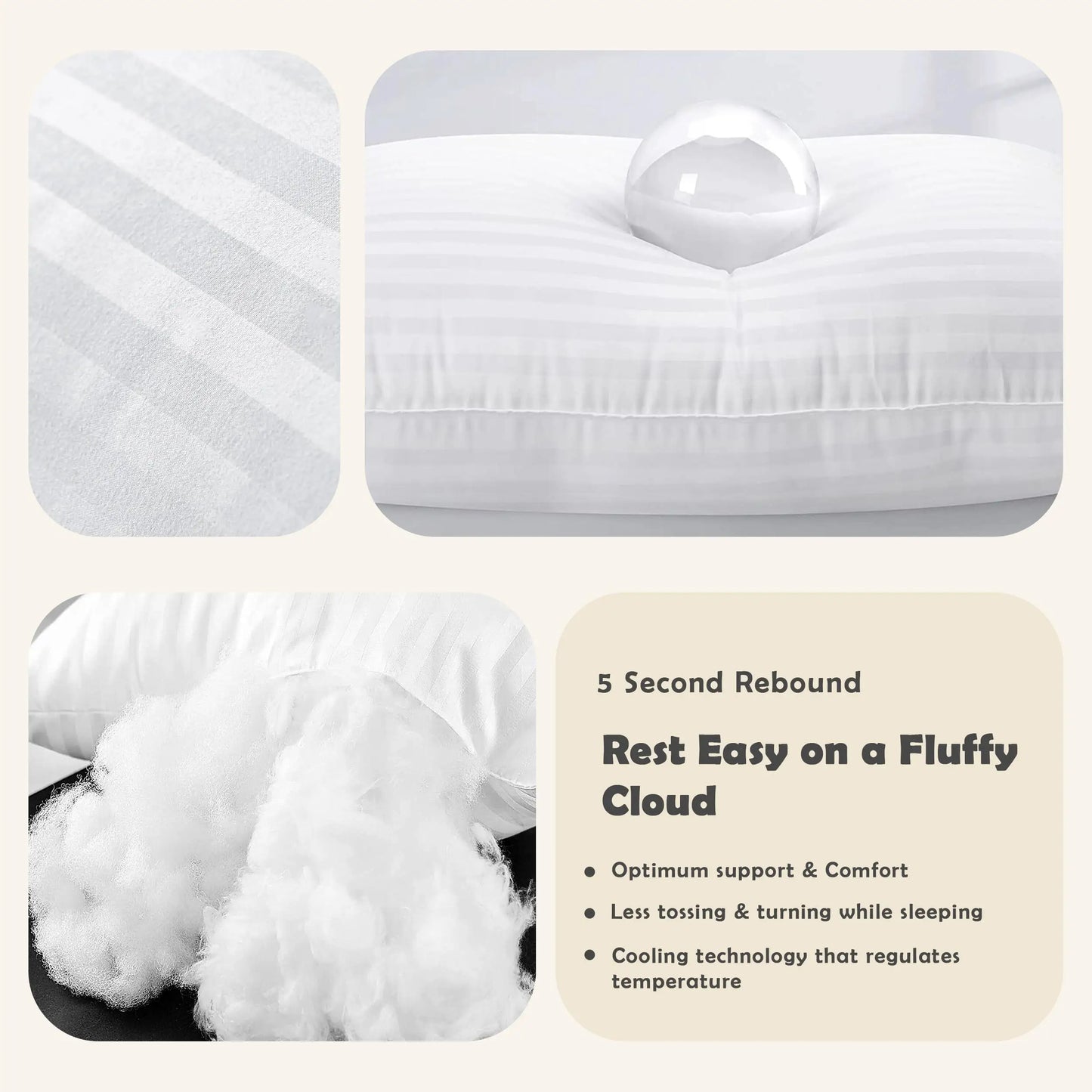 LUX Décor Bed Pillows Set of 2 – Hotel Collection