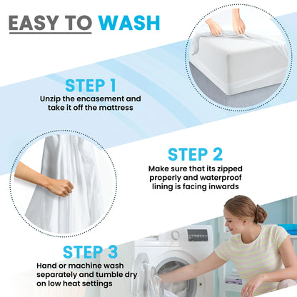 Lux Décor  Zippered Waterproof Mattress Protector -