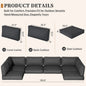 14 Piece Sofa Cushion Set High Density Foam Waterproof
