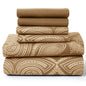 Lux Decor 6Pc Paisley Sheet Set – Soft Microfiber, Wrinkle-Free, Luxurious Printed Bed Sheets