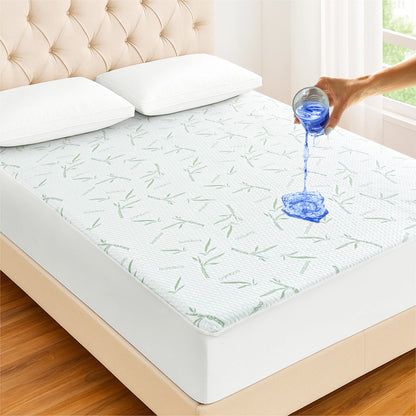 Lux Decor Bamboo Mattress Protector Waterproof Fitted