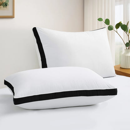 Lux Décor Bed Pillows- Set of 2 - Hotel Quality