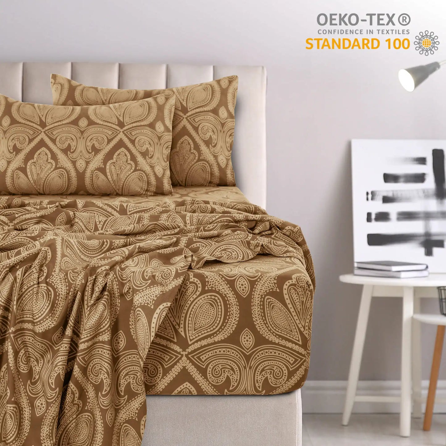 Lux Decor 4-Piece Paisley Bed Sheet Set