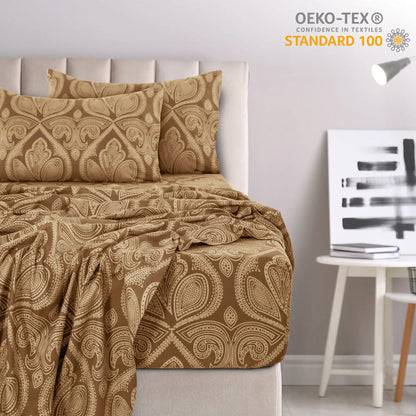 Lux Decor 4-Piece Paisley Bed Sheet Set