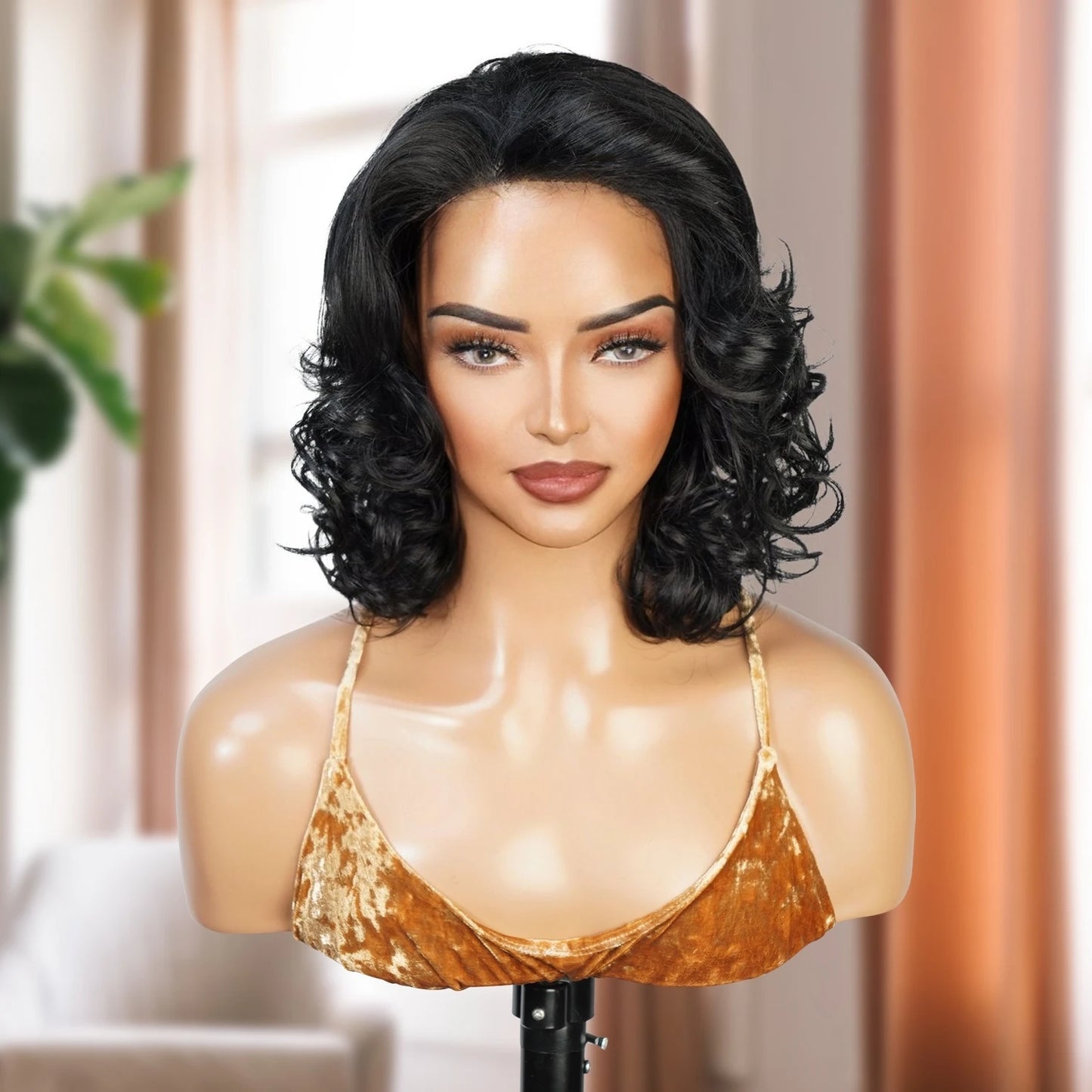 Body Wave Short Half Wig Glueless Wear and Go