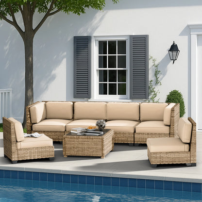 14 Piece Sofa Cushion Set High Density Foam Waterproof