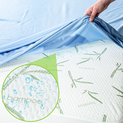 Lux Decor Bamboo Mattress Protector Waterproof Fitted
