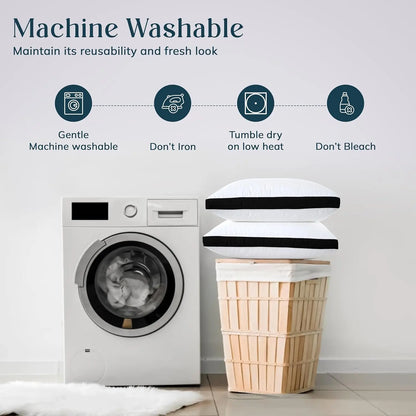 Lux Décor Bed Pillows- Set of 2 - Hotel Quality