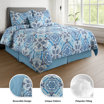 Lux Décor 5-Piece Reversible Comforter Set