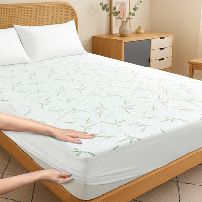 Lux Decor Bamboo Mattress Protector Waterproof Fitted