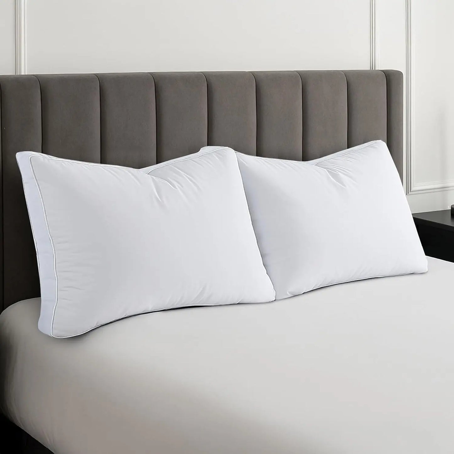 Lux Décor Bed Pillows- Set of 2 - Hotel Quality