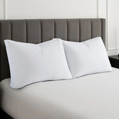 Lux Décor Bed Pillows- Set of 2 - Hotel Quality