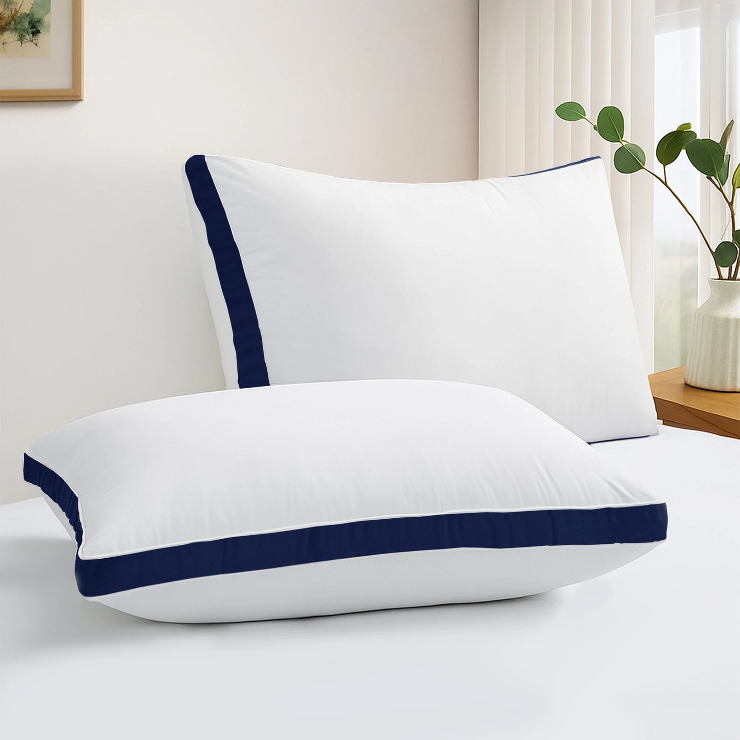 Lux Décor Bed Pillows- Set of 2 - Hotel Quality