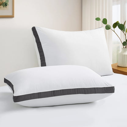 Lux Décor Bed Pillows- Set of 2 - Hotel Quality
