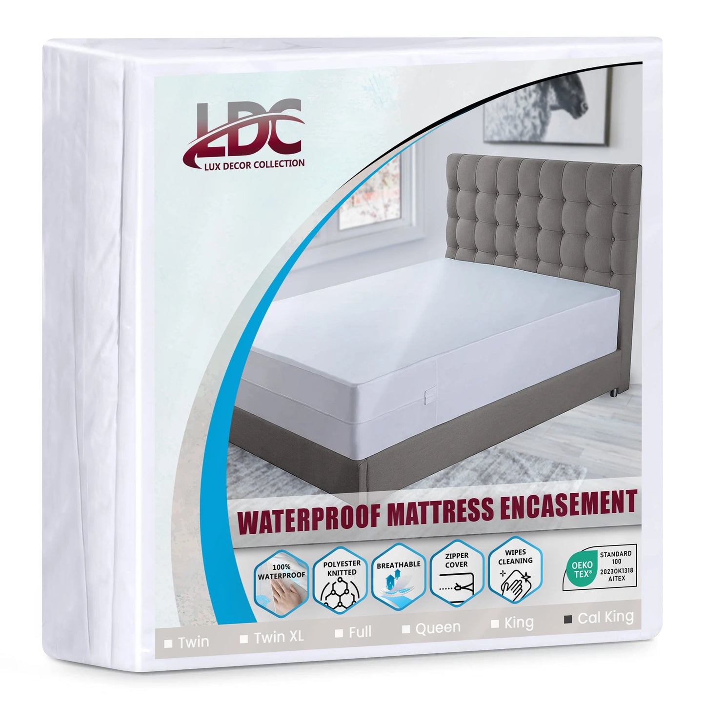 Lux Décor  Zippered Waterproof Mattress Protector -
