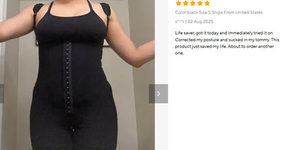 Lace-Trimmed Shapewear Bodysuit - Tummy Control Corset
