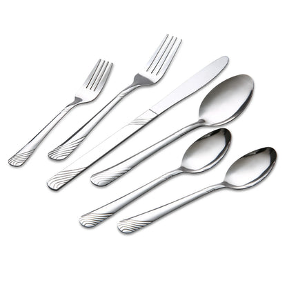 48Pcs Flatware Set Stainless Steel Knife Fork Spoon