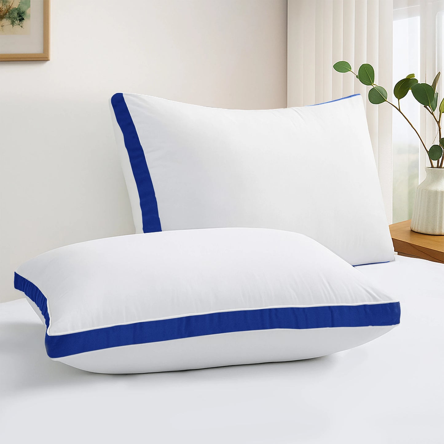 Lux Décor Bed Pillows- Set of 2 - Hotel Quality
