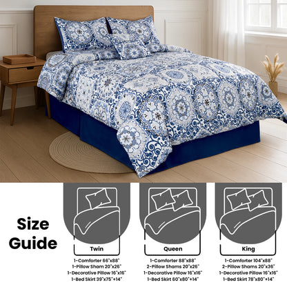 Lux Décor 5-Piece Reversible Comforter Set