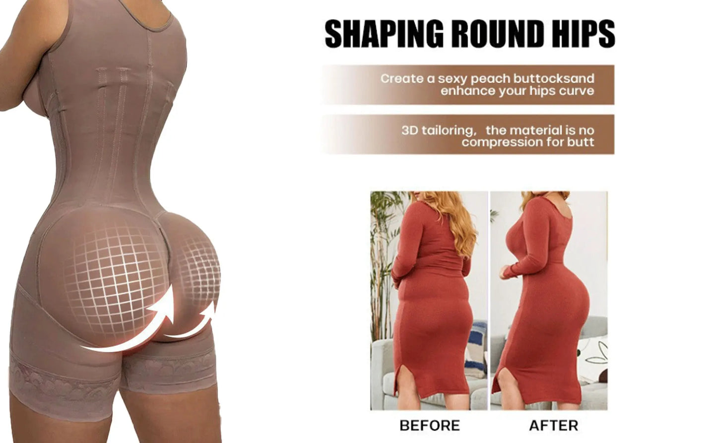 Lace-Trimmed Shapewear Bodysuit - Tummy Control Corset
