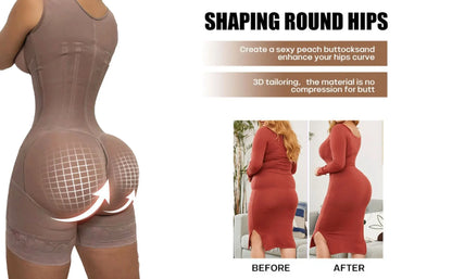Lace-Trimmed Shapewear Bodysuit - Tummy Control Corset