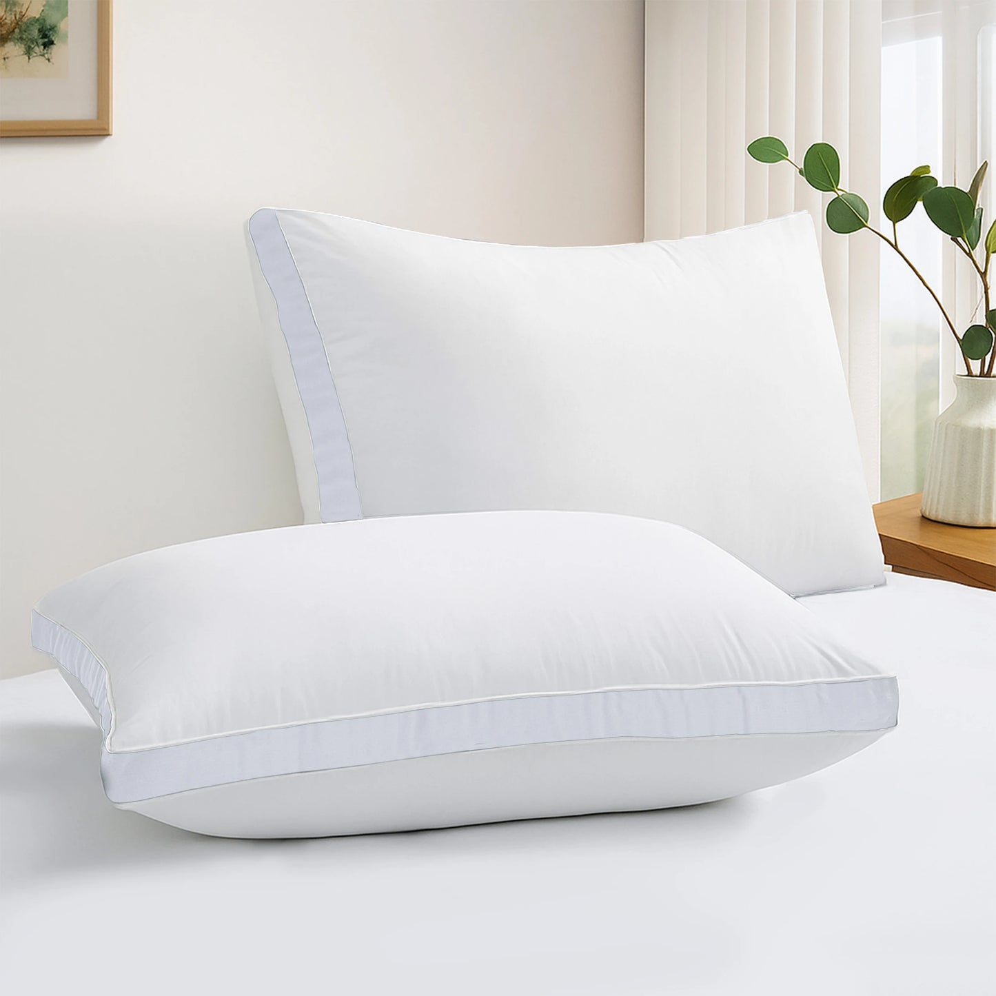 Lux Décor Bed Pillows- Set of 2 - Hotel Quality