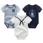 3 Pcs Baby Boy Jumpsuits, Bodysuit 100%Cotton