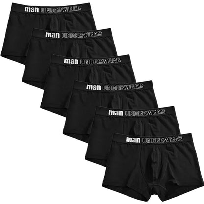 6pcs Men Boxer Briefs Shorts Underwear