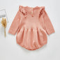 Baby Girls Knitted Bodysuit Long Sleeve Ruffled