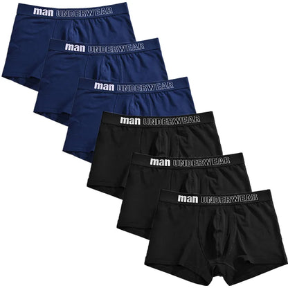 6pcs Men Boxer Briefs Shorts Underwear