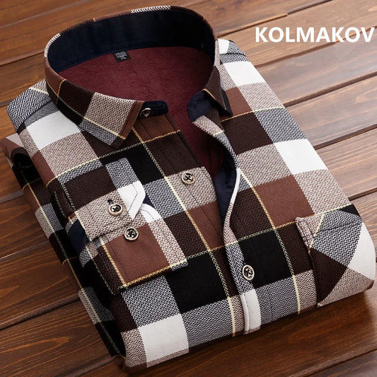Men's Fashion Casual Striped Long Sleeve Shirt